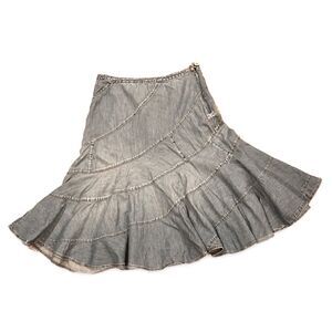 Lauren Ralph Lauren denim skirt, fit and flair western skirt, size 10